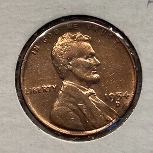 1954 D/D RPM Lincoln Wheat Cent XF/AU - Picture 1 of 6