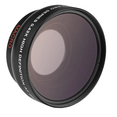 Opteka 0.43x Wide Angle Macro Lens for Panasonic G Vario 45-150mm f/4-5.6 O.I.S. - Image 1 of 4