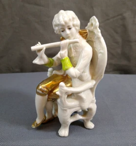 Vintage Mann spielt Flöte Figur - Germany - Rokoko - 1982 80er Vintage - Bild 1 von 17