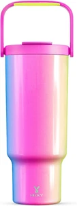 40 Oz Tumbler with Handle and Straw, Insulated Water Bottle, Stainless Steel Tra - Picture 1 of 9