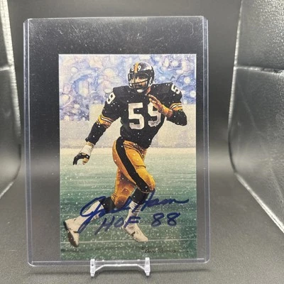 Jack Ham, Pittsburgh Steelers - signed Goal Line Art card - JSA COA - Image 1 of 3