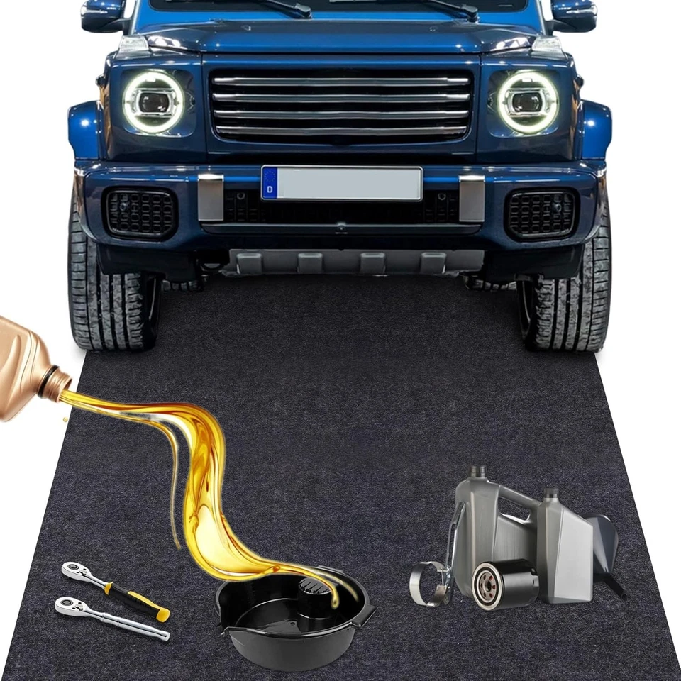 Öl Auffangmatte Garage Ölmatte 100X300 Cm Ölauffangmatte Premium Ölbindematte Mo