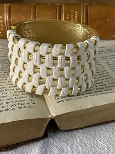 Express Korb geflochten Stil goldfarben klobig Armreif Clamper Armband (A108) - Bild 1 von 3