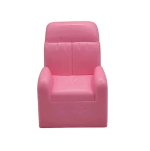 Vintage 1994 Mattel Barbie Pink Plastic Arm Chair Dollhouse Furniture - Picture 1 of 9
