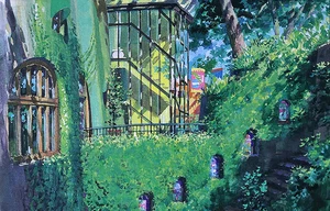 Ghibli Museum POSTCARD "AT THE MUSEUM WITH TSUTA" Yoshida Noboru Art Framed - Picture 1 of 5