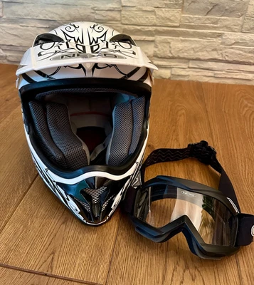 TOP !!! Crosshelm Gr. XS von NEXO mit passender Schutzbrille - Bild 1 von 4