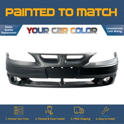 New for 1999-2005 Pontiac Grand Am GT Front Bumper Cover Painted to Match Foto 1 de 4