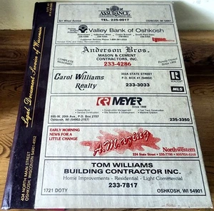 Libro Oshkosh Omro Ripon 1992 Wisconsin City Directory Wright's Polk ver descripción - Imagen 1 de 16
