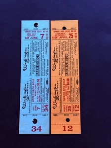 1970 Washington Senators Twins/Angels Full Proof Ticket Stub April 25th June 7th - Picture 1 of 7