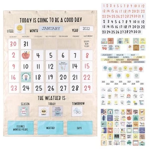 Learning Calendar Wall Chart - Homeschool Supplies, Interactive Pocket Chart ... - Picture 1 of 1