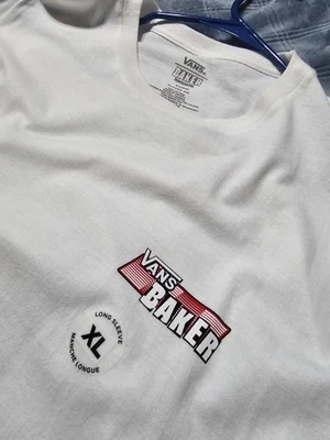 2019 Baker Skateboards x Vans "Off The Wall" White XL Long Sleeve Skateboard - Image 1 of 4