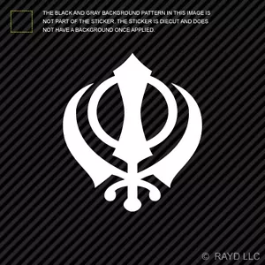 (2x) Sikh Symbol Sticker Die Cut Decal Self Adhesive Vinyl sikhism religion - Bild 1 von 1
