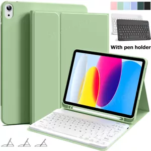 Keyboard Case Cover For iPad 7th 8th 9th 10th 11th Gen A16/Pro11/M2 M3 Air 4 5 6 - Picture 1 of 52
