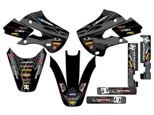 2002-2009 KLX 110 Violencia Negro Senge Gráficos Kit Compatible Con Kawasaki - Picture 1 of 10