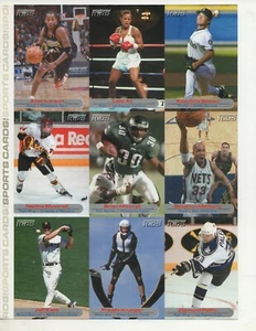 LAILA ALI ROOKIE CARD! - 2001 SPORTS ILLUSTRATED FOR KIDS - UN-CUT SHEET - RARE - Picture 1 of 2