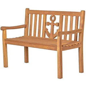 Teakholz Sitzbank - Gartenbank Anker 120 cm - Bild 1 von 5