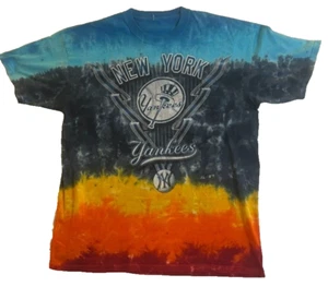 Vintage doppelseitiges New York Yankees Krawatte gefärbtes Shirt mit Etikett Größe XL - Bild 1 von 11