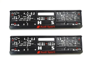 2x Audi Sport Kennzeichenhalter Nummernschildverstärkung Halterung 3291900100 - Afbeelding 1 van 2