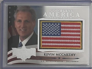 KEVIN MCCARTHY 2020 DECISION GOD BLESS FLAG PATCH CARD REPRESENTATIVE CALIFORNIA - Picture 1 of 2