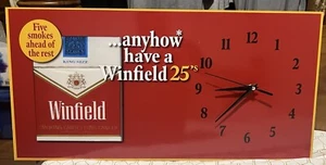 NEW Winfield 25’s Clock Red/Blue 600mm x 300mm Man Cave 1970’s Advertisement - Picture 1 of 7