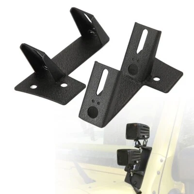 Soporte de montaje de doble pilar A compatible con 4 piezas luces de trabajo para Jeep Wrangler JK 2007-2018 Foto 1 de 4