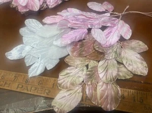 Vintage Millinery 1940er geprägte Samtblätter 1 Spray Made in Japan - Bild 1 von 18