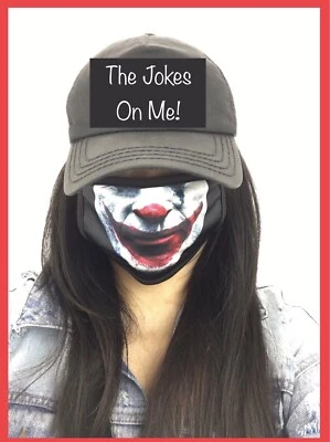 3EA Clown The JOKER Double Layer Face Mask Washable Soft Cloth Nose Mouth Cover - Image 1 of 4