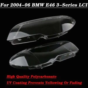 Headlight Headlamp Lens Cover Clear Left+Right For BMW E46 325ci 330ci 2003-2006 - Picture 1 of 9