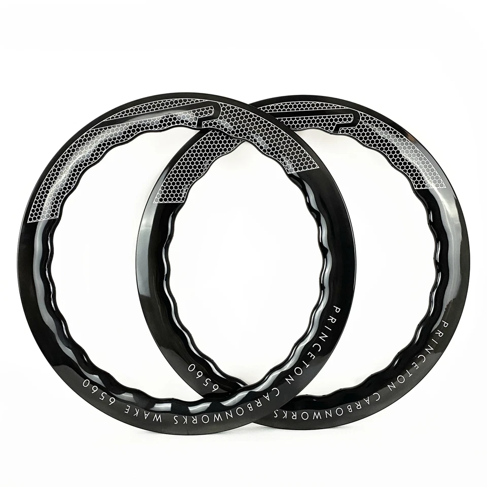 2件装700C碳纤维公路自行车轮辋6560盘/V制动器65x28毫米UD哑光光泽表面 — 第 1/4 张图片