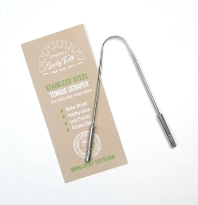 LUCKY TEETH Stainless Steel Tongue Scraper