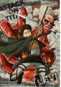 Attack on Titan Clear Plate Plastic Card Visual Art Bromide 4 14 Levi Ackerman - Picture 1 of 4