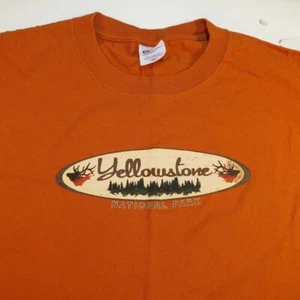 YELLOWSTONE NATIONAL PARK CAMP WANDERUNG KLETTERN TEE T-SHIRT Herren XL orange  - Bild 1 von 2