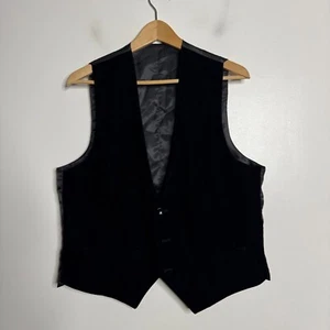 Viterelli Velvet Vest Men's 40S Solid Black - Picture 1 of 6