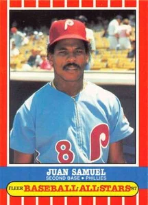 1987 Fleer Baseball All-Stars #39 Juan Samuel NM-MT Phillies - Picture 1 of 2