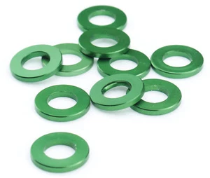 Unterlegscheiben M5 Aluminium grüne U Scheiben DIN125 Alu grün eloxiert 5mm - Bild 1 von 1