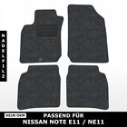 Produktbild - Für Nissan Note E11 / NE11 2005-2013 - Fußmatten Nadelfilz 4tlg Anthrazit
