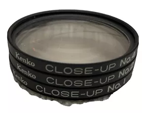 Kenko 49mm Close Up Filter Set +1, +2, +4 w/Case - Optical Glass - Picture 1 of 5