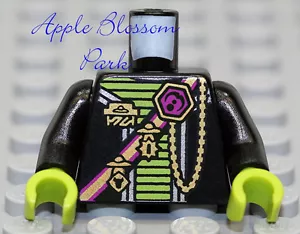 NEW Lego Minifig BLACK TORSO Alien Conquest Pirate Commander w/Lime Green Hands - Picture 1 of 1