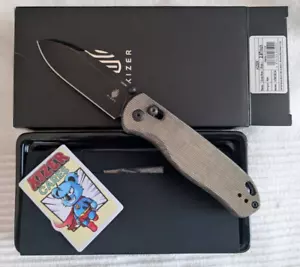 Kizer Drop Bear Folding Knife 154CM Black Blade - Micarta Handle - V3619C4 - NEW - Picture 1 of 4
