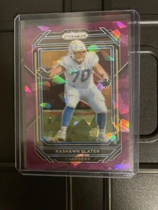 2022 Rashawn Slater Purple Cracked Ice Prizm Rookie 167/225 - Picture 1 of 2