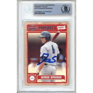 2011 Playoff Contenders Prospect Ticket #RT19 George Springer Signed AUTO BAS RC - Picture 1 of 5