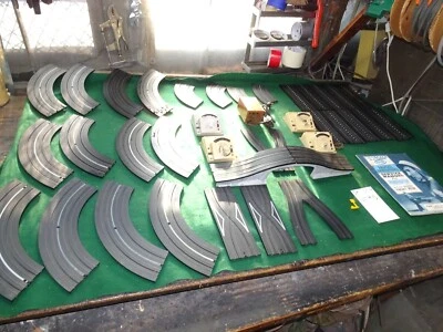 100 pc+ Lot Vintage Aurora Model Motoring Slot Car Track Accessories Daredevil - Image 1 of 4