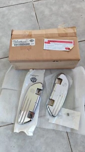 Harley-Davidson 50357-04 Swept Wing Passenger Footboard Pans- Grooved New OEM - Picture 1 of 3
