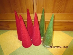 6 METAL FLOCKED CONES--18" HIGH---#R18-6 - Picture 1 of 24