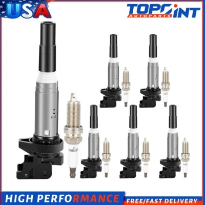6 Ignition Coil & Spark Plug Kit For 2014-19 BMW 640i xDrive Gran Coupe 3.0L L6 - Image 1 of 4