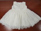 Beautiful Beaded Toddler Lace White Dress.  Lined, Pearl And Sequin Accents. 
