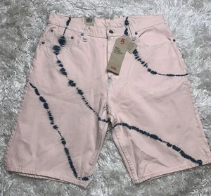 Levi’s Men’s Pink Tie Dye 569 Loose Straight Stretch Sits Below Waist Shorts 34 - Picture 1 of 5