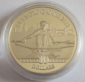 Fiji 10 Dollars 2011 Olympia London Rudern Silber - Bild 1 von 2