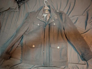 Dockers Herren Wolle Vier Taschen Militär Jacke Schwarz Extra Large - Bild 1 von 2