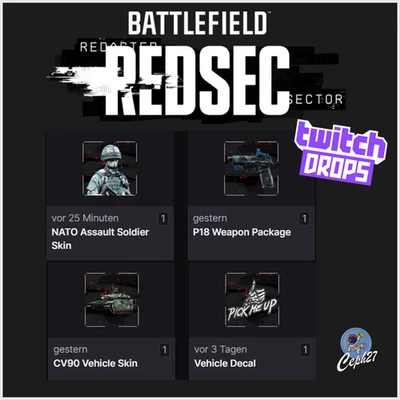 Battlefield REDSEC Twitch Drops - Soldier + Weapon Skin - *Read Info before*